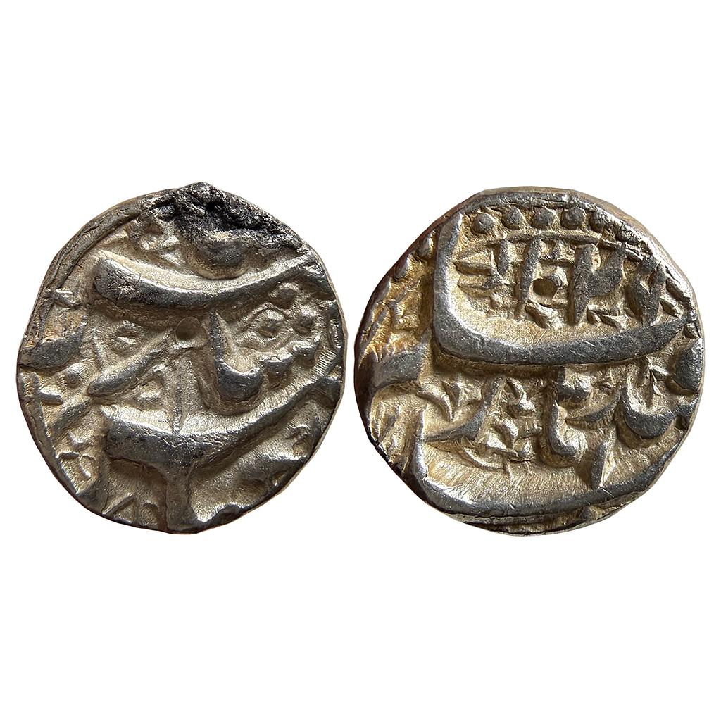 Mughal Jahangir Qandhar Mint Deep Strike Dilkha Couplet Silver Rupee
