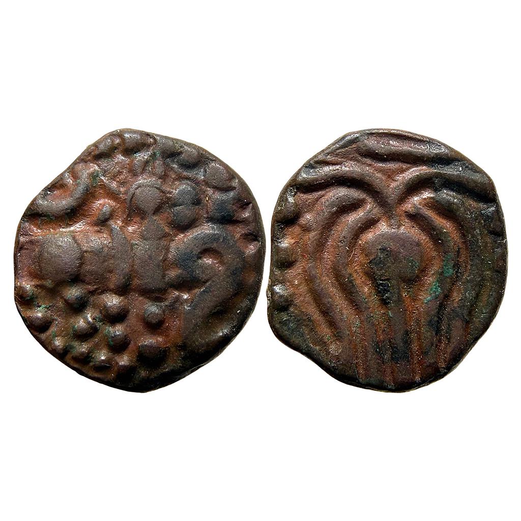 Hindu Medieval Tinnevelly Region Perunjinga Pallavas of Sendamangalam Copper Kasu