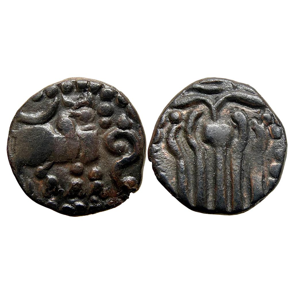 Hindu Medieval Tinnevelly Region Perunjinga Pallavas of Sendamangalam Copper Kasu