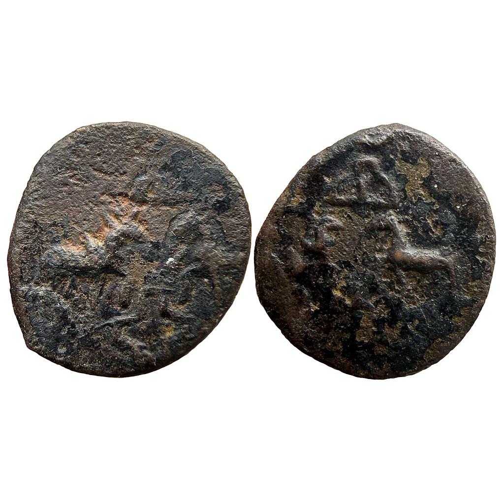 Ancient Taxila Facing Bulls type Copper Unit