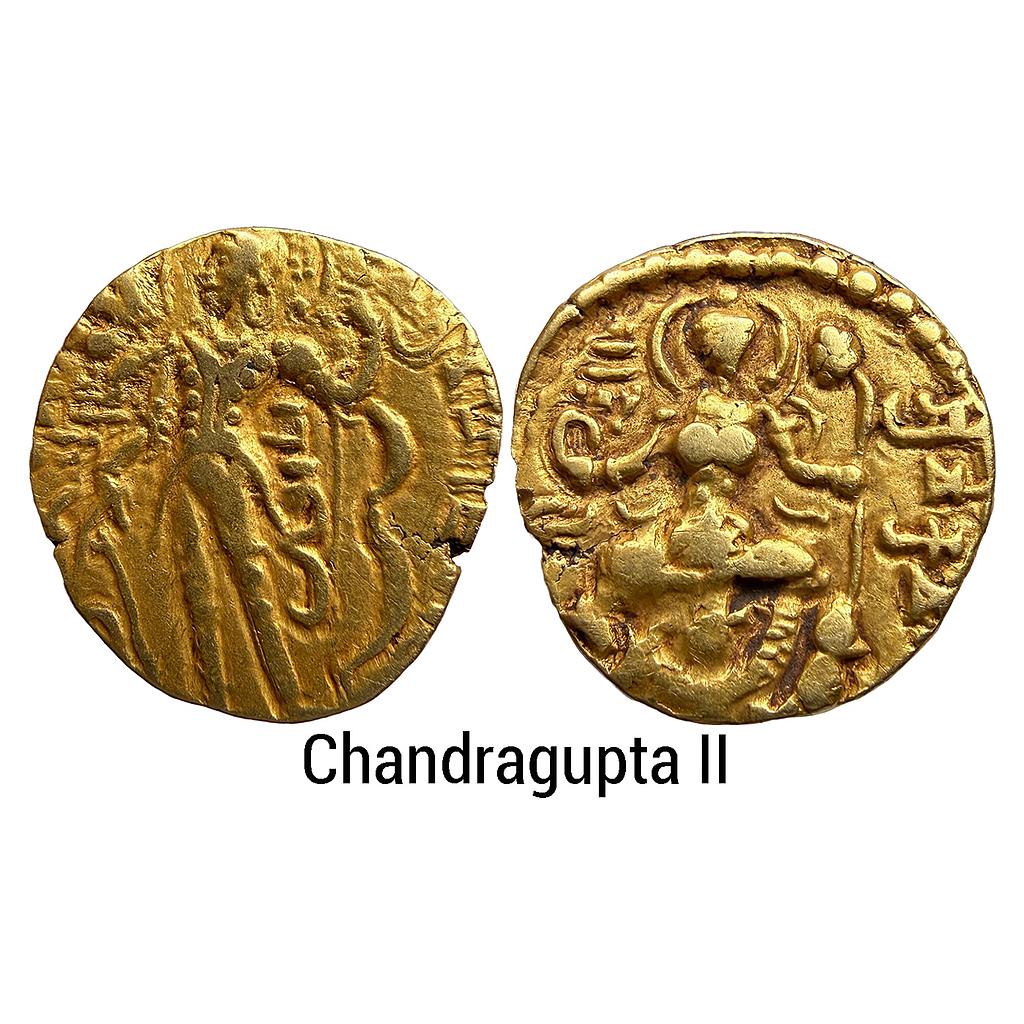 Ancient Guptas Chandragupta II Archer type Gold Dinar