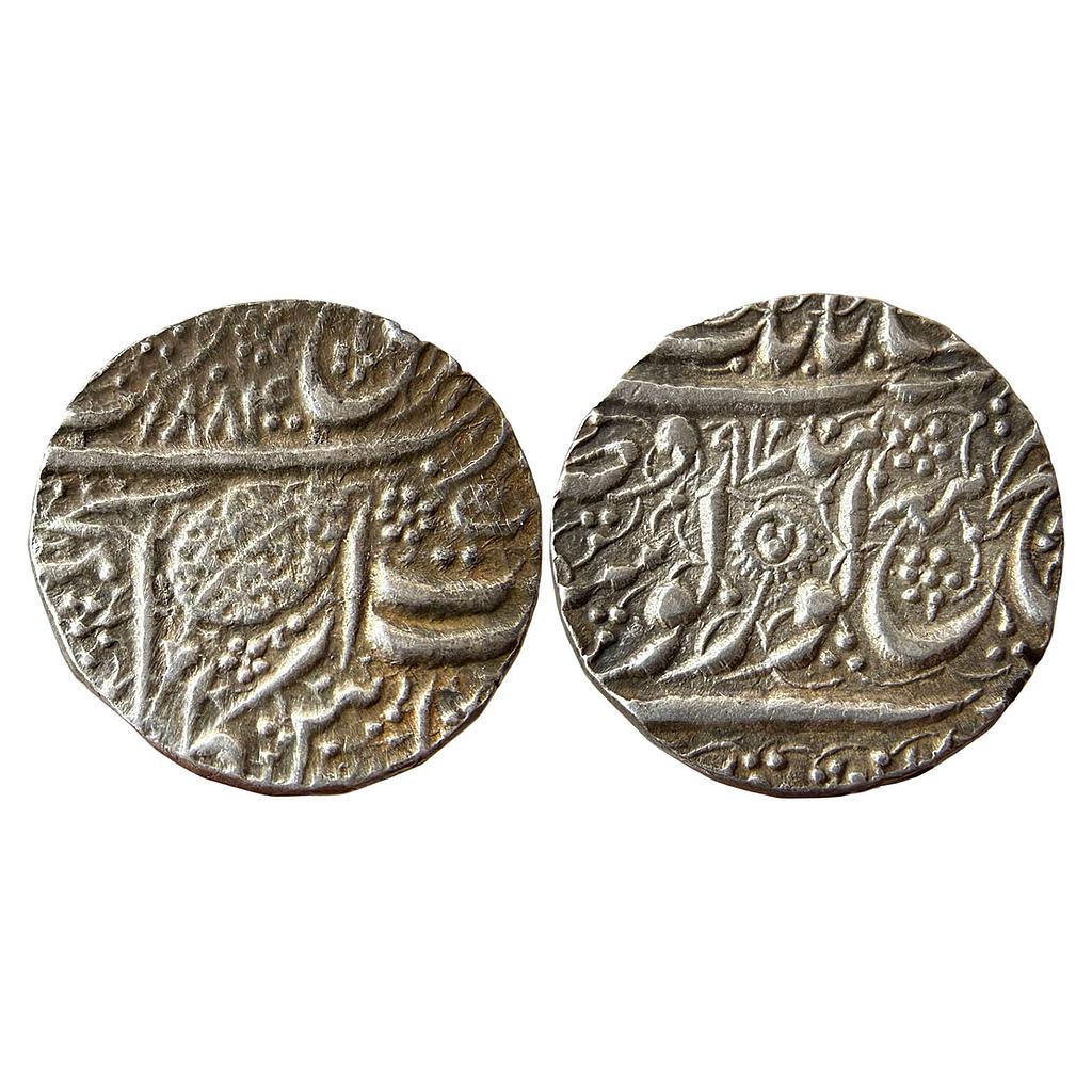 IK Sikh Empire Ranjit Singh VS 1884 1891 Amritsar Mint Nanakshahi Couplet Silver Rupee