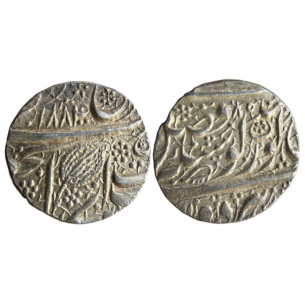 IK Sikh Empire Ranjit Singh VS 1884 1885 Amritsar Mint Nanakshahi Couplet Silver Rupee