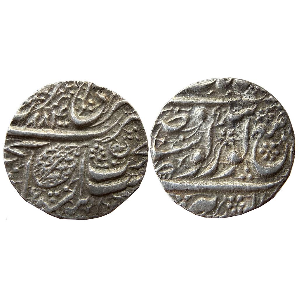 IK Sikh Empire Ranjit Singh VS 1884 1890 Amritsar Mint Nanakshahi Couplet Silver Rupee