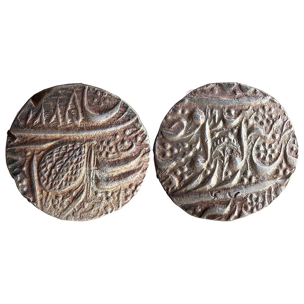 IK Sikh Empire Maharaja Dalip Singh VS 1885 19 Error date Amritsar Mint Nanakshahi Couplet Silver Rupee