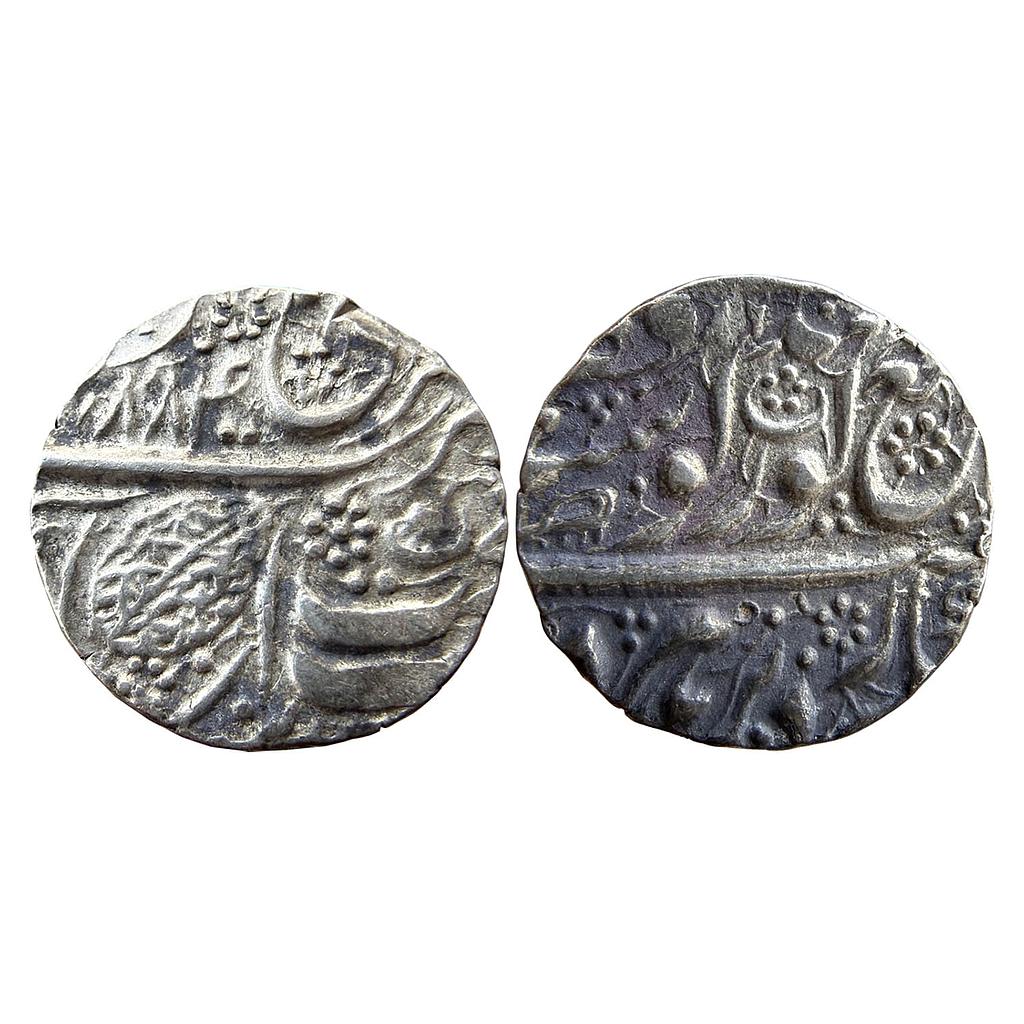 IK Sikh Empire Ranjit Singh VS 1884 1886 Amritsar Mint Nanakshahi Couplet Silver Rupee