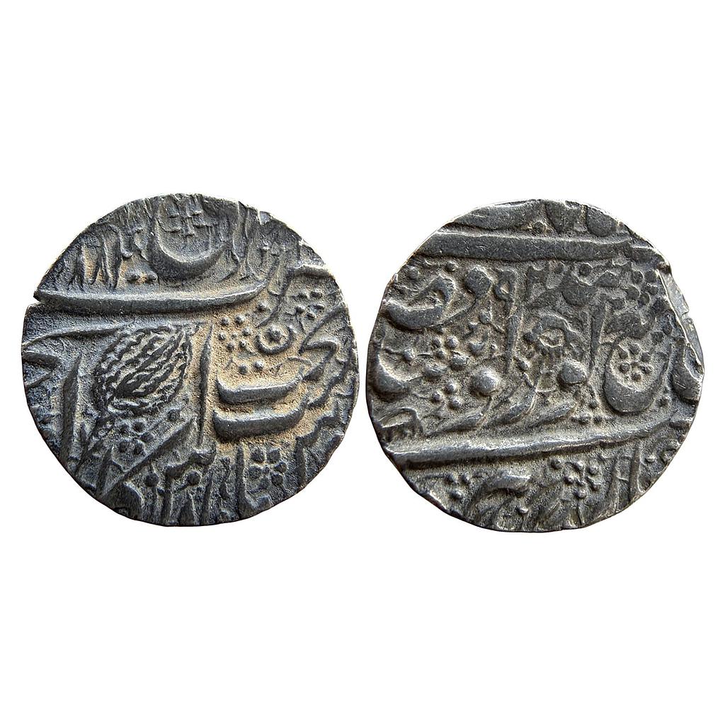 IK Sikh Empire Ranjit Singh VS 1884 1892 Amritsar Mint Nanakshahi Couplet Silver Rupee