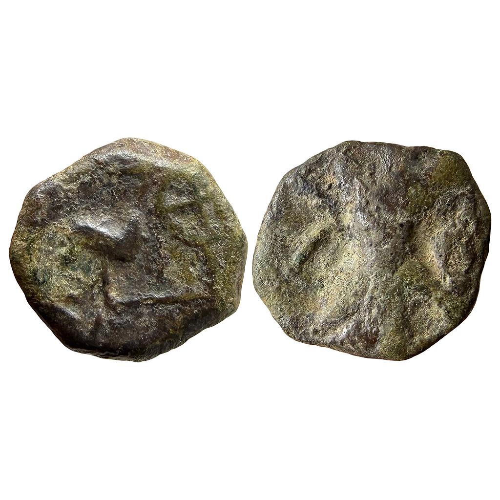 Ancient Western Kshtrapas Kshaharata family Bhumaka Copper Unit