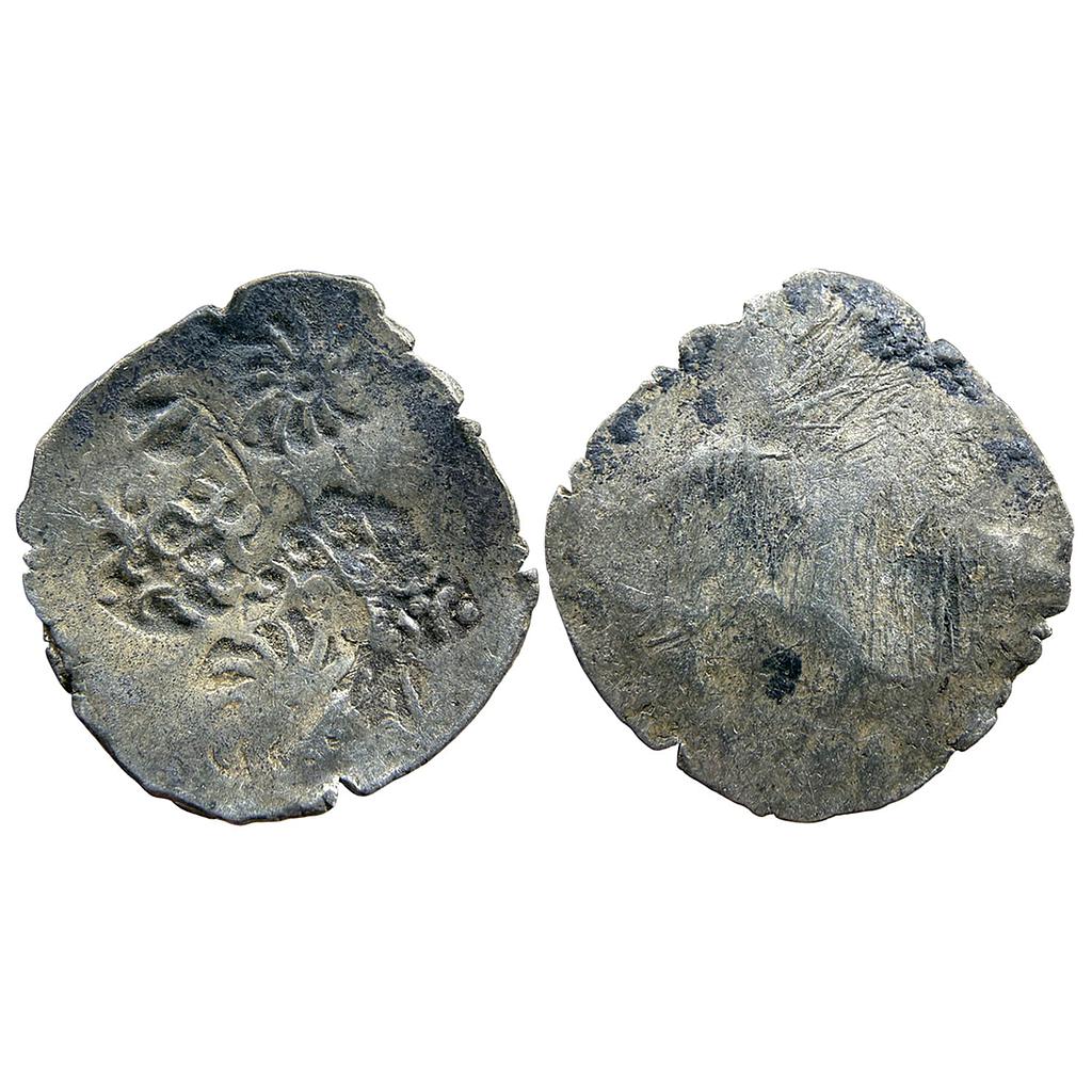 Ancient Punch Marked Coinage Middle Ganga Valley Kashi Mahajanapada AABC Configuration archaic scyphate Silver Vimshatika