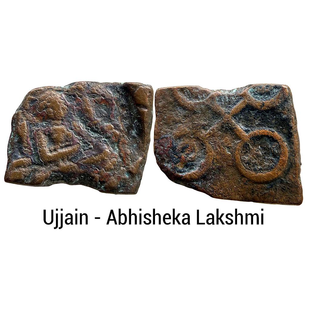 Ancient Ujjain Region Abhisheka Lakshmi type Copper Unit