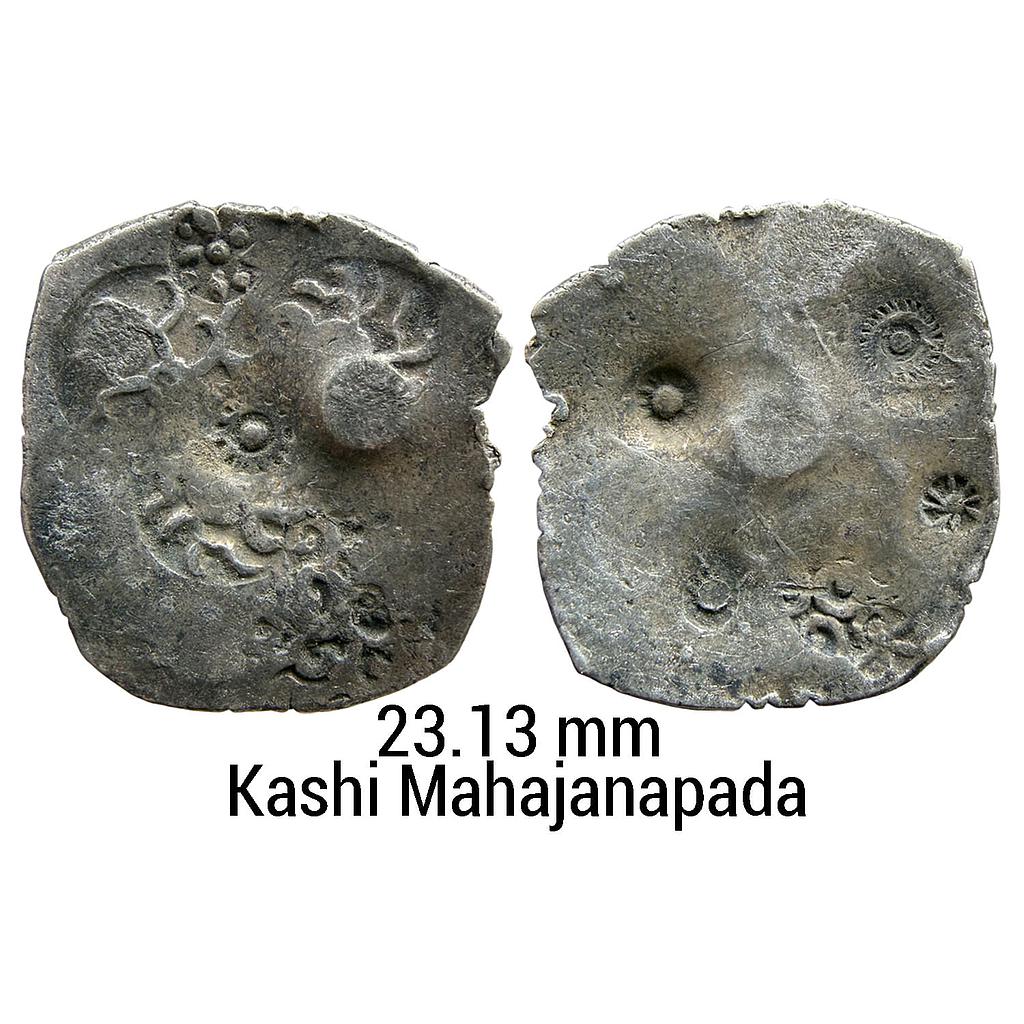 Ancient Punch Marked Coinage Middle Ganga Valley Kashi Mahajanapada Silver Vimshatika