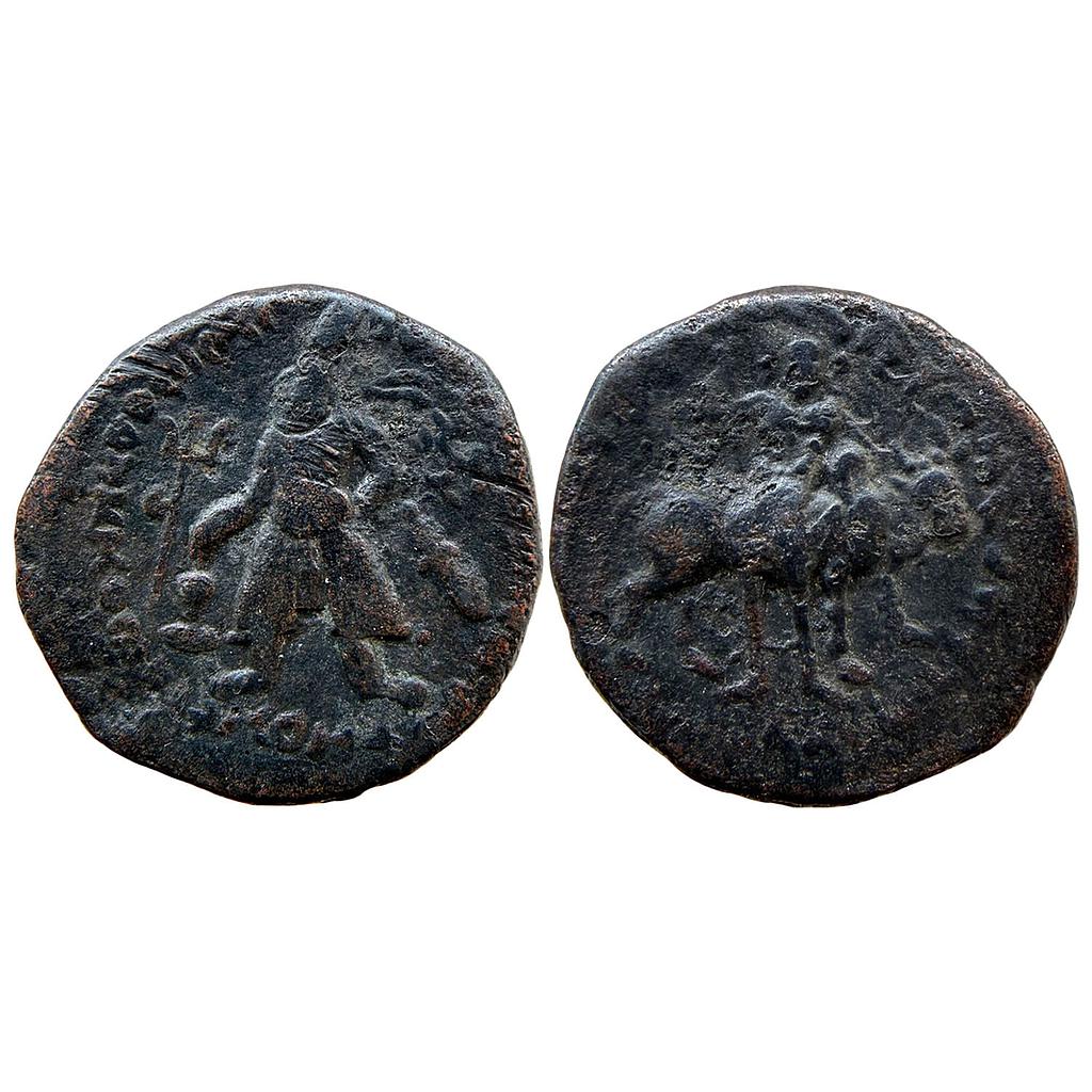 Ancient Kushanas Vima Kadphises Shiva Oesho Copper Tetradrachm