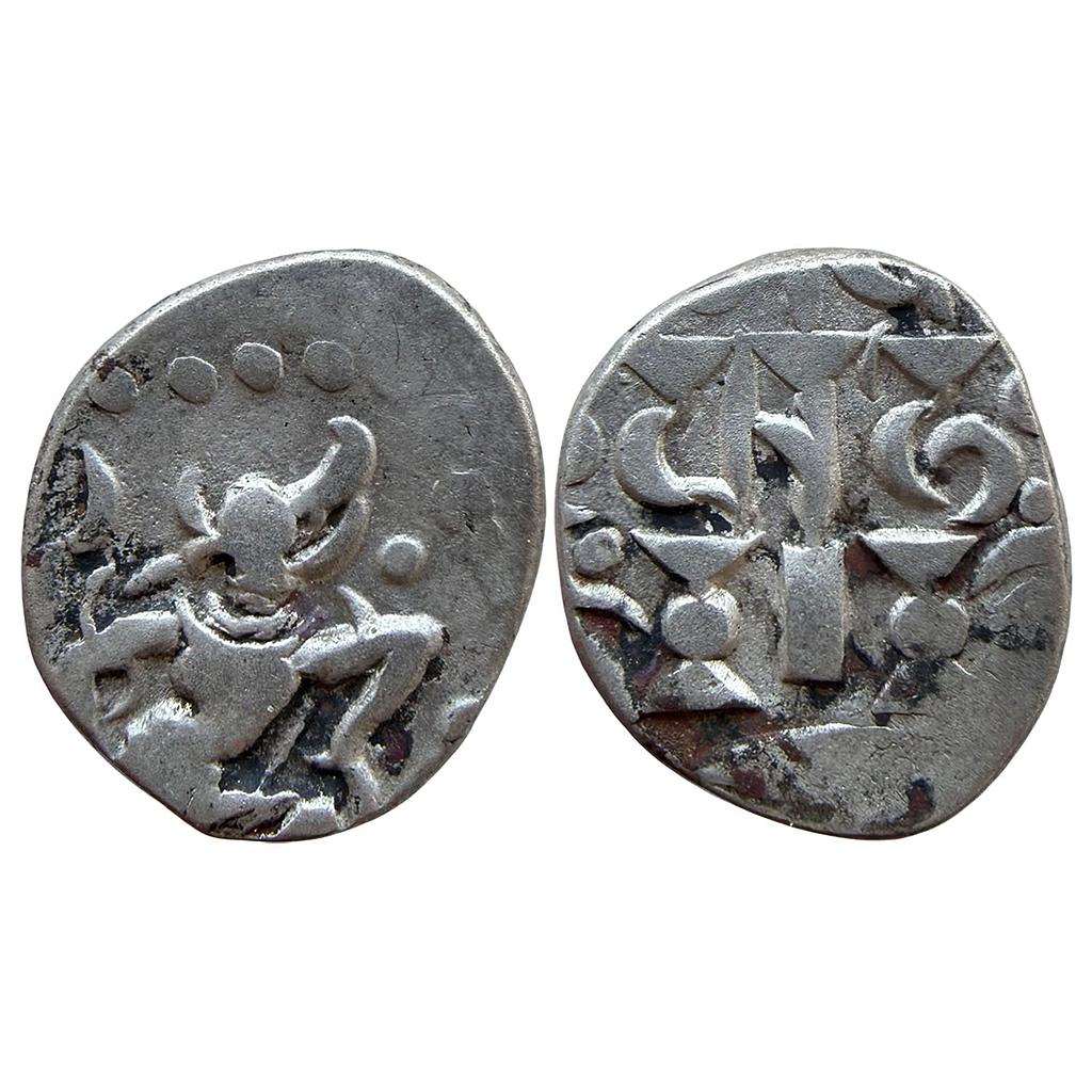 Hindu Medieval Gurjara Prathiharas Bhoja I Silver Dramma