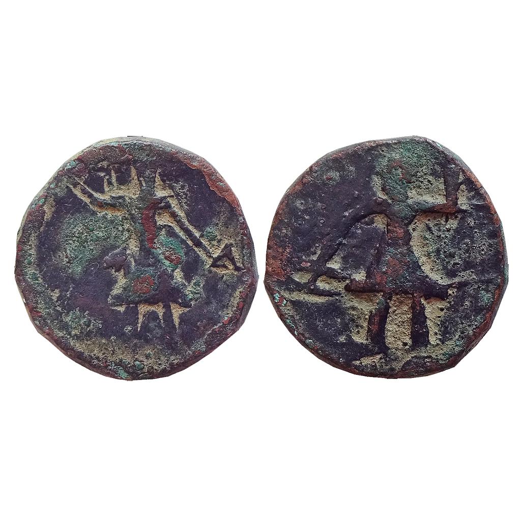 Ancient, Later Kushan, Puri Region (orrisa), Cast Copper Drachma