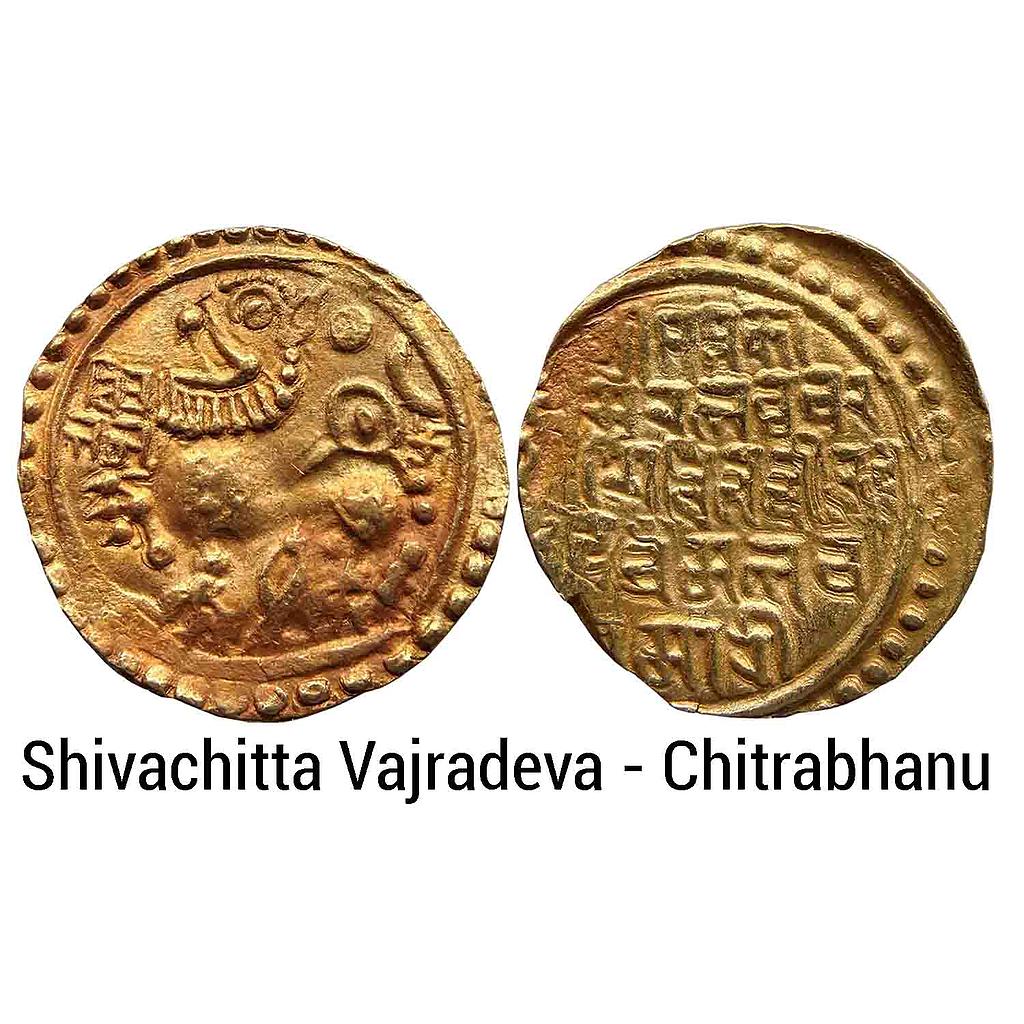 Hindu Medieval Kadambas of Goa Shivachitta Vajradeva cyclic year Chitrabhanu Gold Gadyana