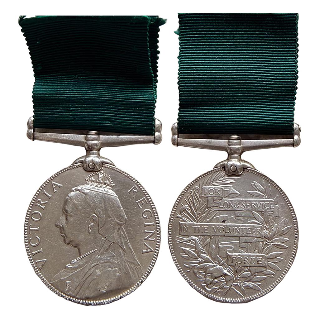 Victoria For Long Service in the Volunteer Force Medal Victoria Silver Medal