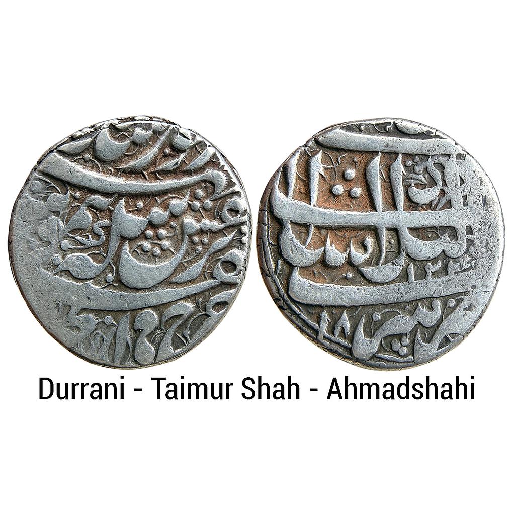 IK Durrani Taimur Shah Ahmadshahi Mint Silver Rupee