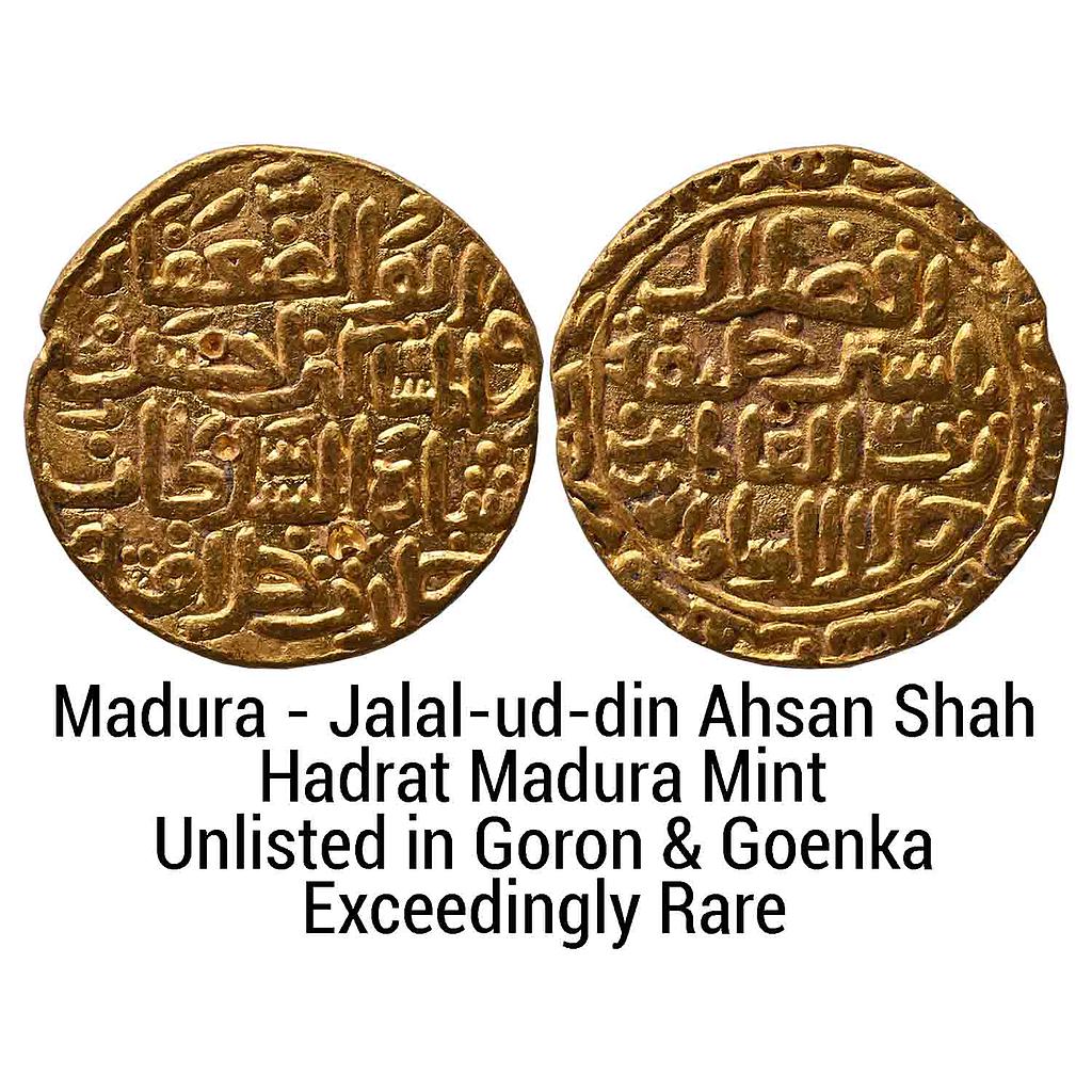 Madura Sultan Jalal-ud-din Ahsan Shah Hadrat Madura Mint Gold Tanka