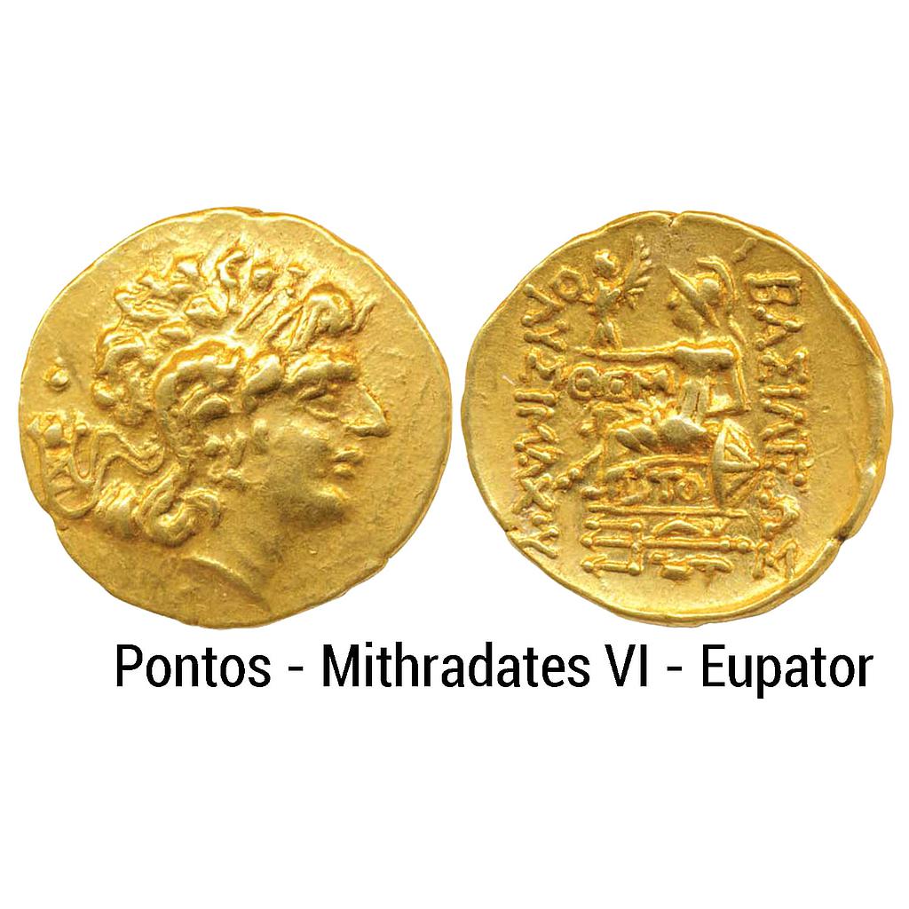 Ancient World Kings of Pontos Mithradates VI Eupator Gold Stater