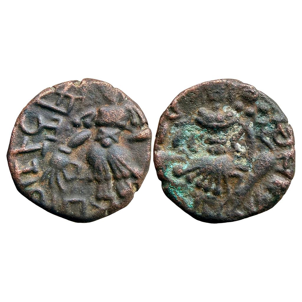 Ancient Kashmir Region Hunas Toramana II Copper Unit