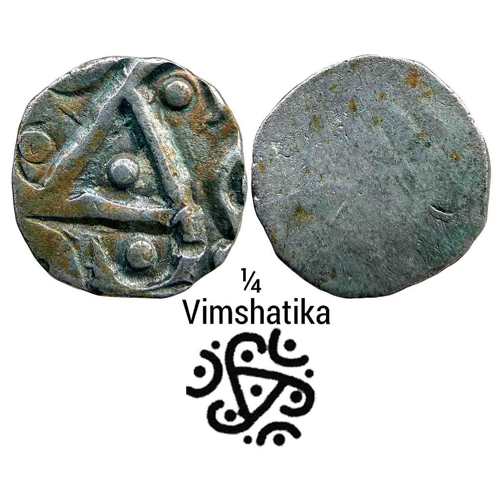 Ancient Haryana Region Sugh Series Generally identified as Babyal Hoard type Silver Quarter Vimshatika
