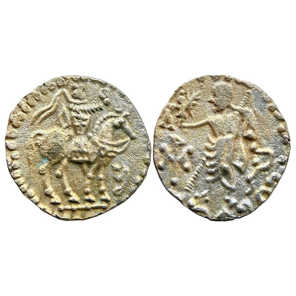 Ancient Indo-Scythians Azes II Silver Drachm