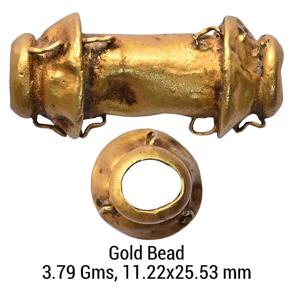 Ancient Post-Mauryan Period Punjab Region Gold Bead