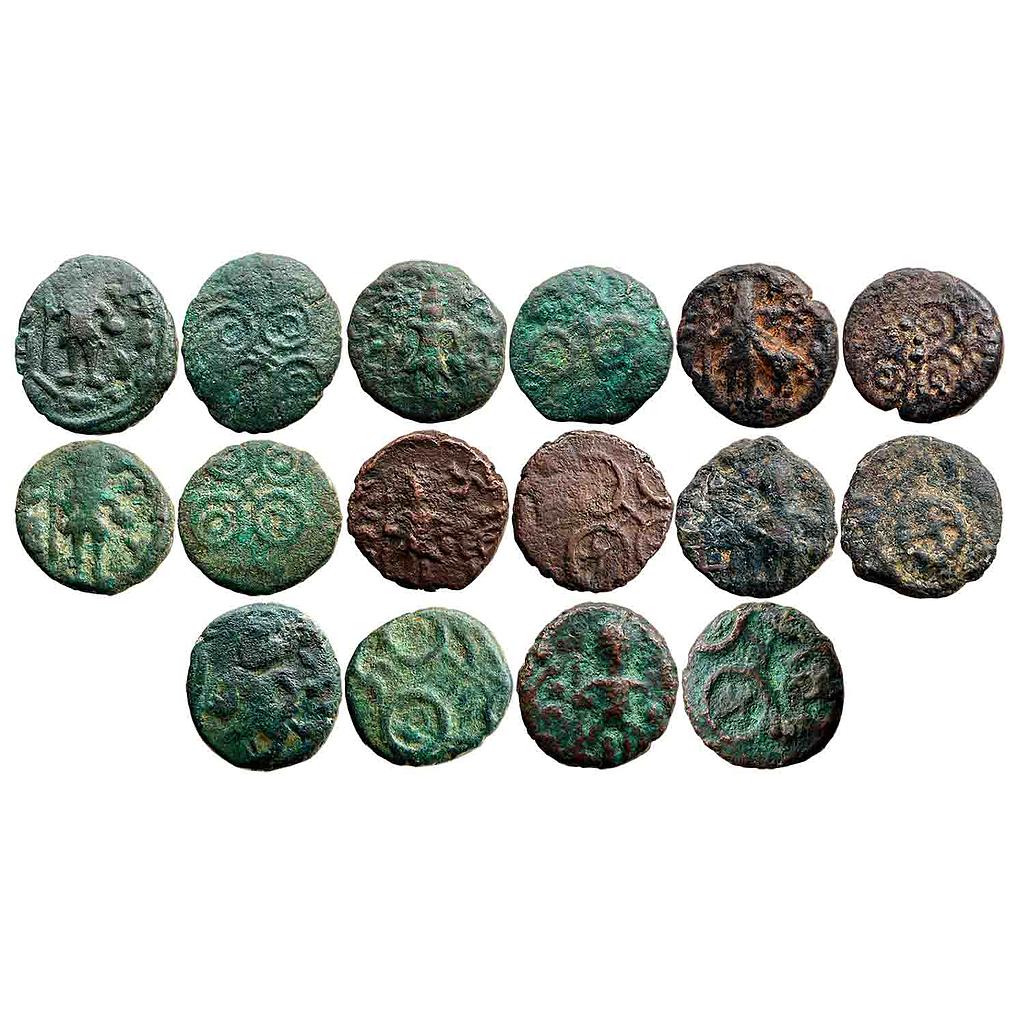 Ancient Ujjain Post-Mauryan Period Set of 8 Coins Copper Unit