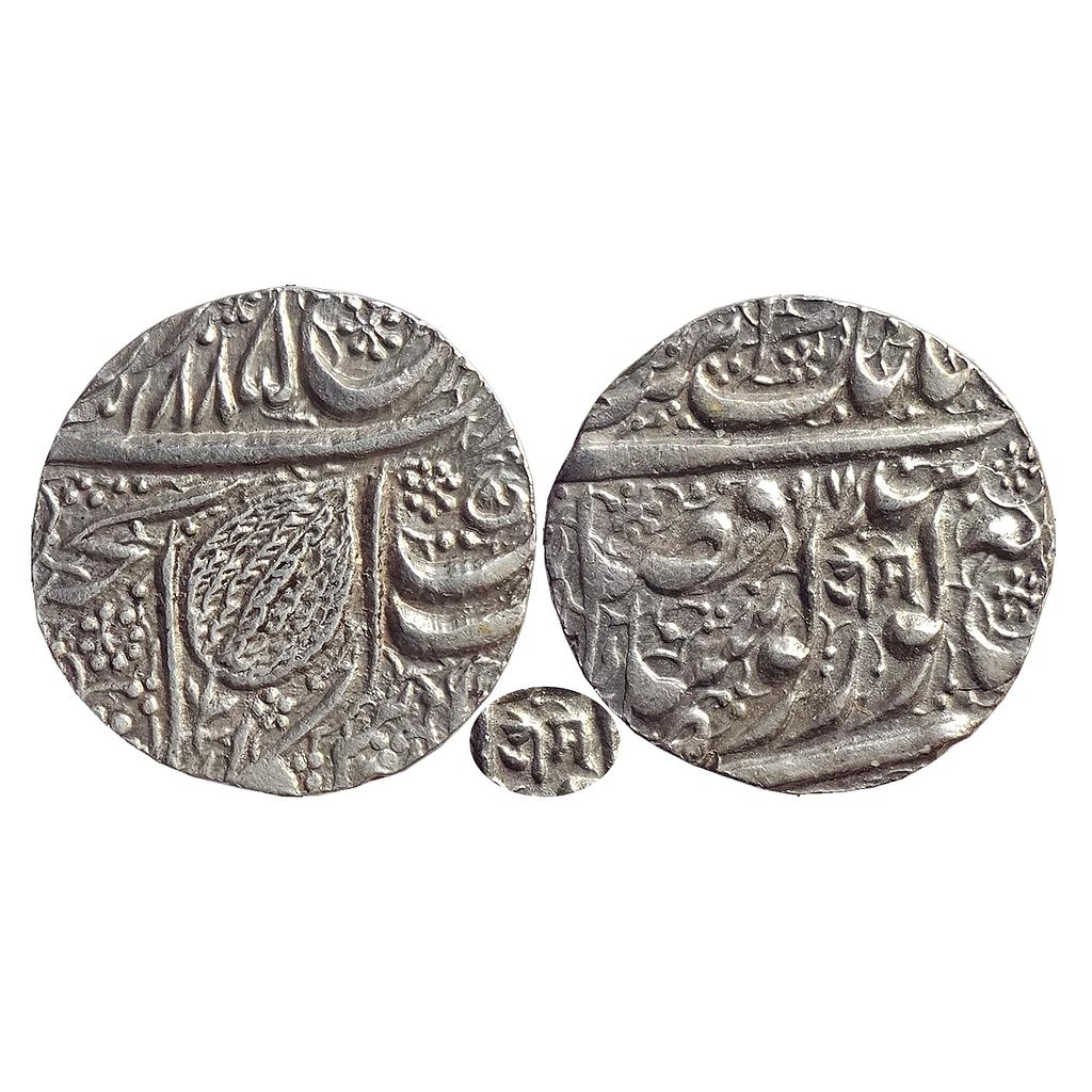 IK, Sikh Empire, Ranjit Singh, Amritsar mint, "Nanak Shahi" couplet, Silver Rupee
