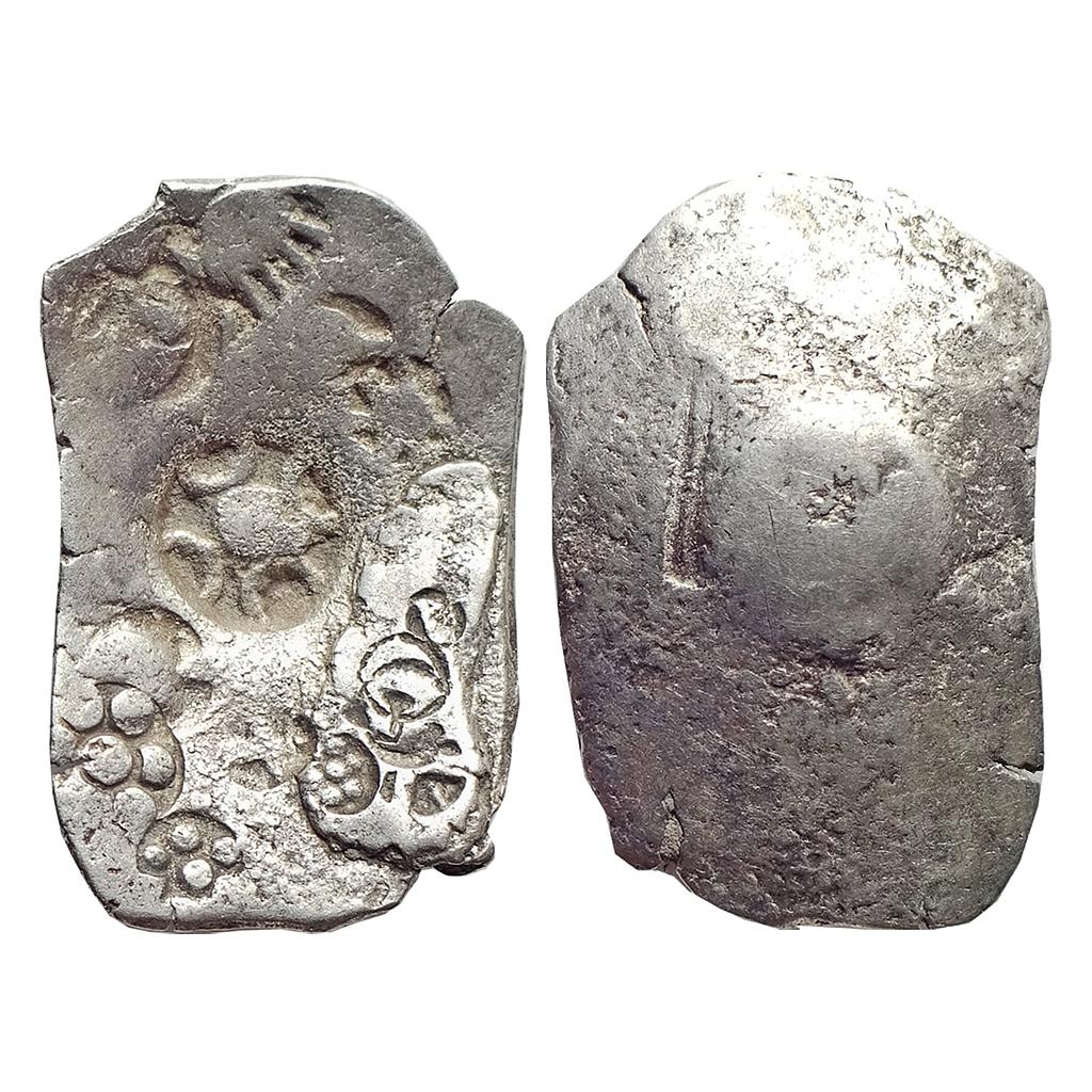 Ancient, Archaic Series, Punch Marked Coinage, attributed to Shakya Janapada, Silver Double Karshapana