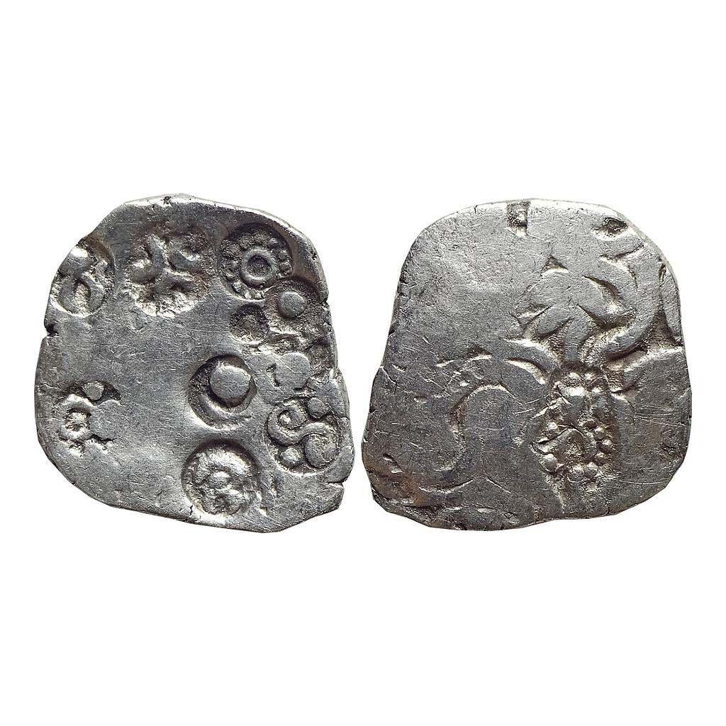 Ancient, Punch Marked Coinage, Kuru / Uttara Panchala Janapada, Kashipur Hoard type, Silver Vimshatika