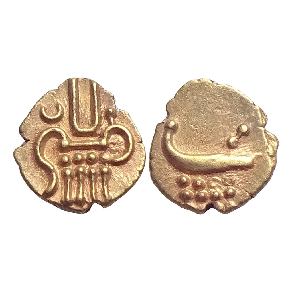 Vira Raya type, Anonymous issue, Gold Fanam