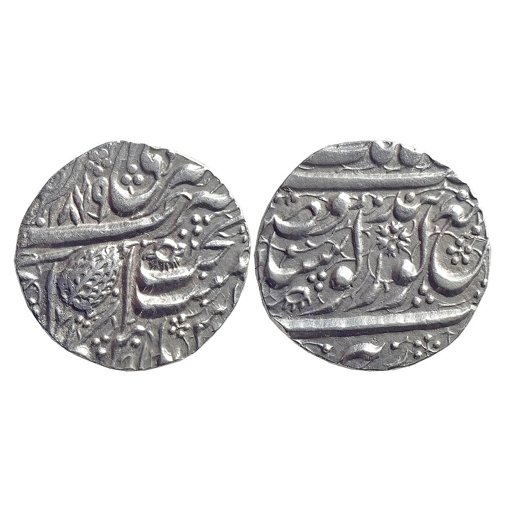 IK, Sikh Empire, Ranjit Singh, Amritsar mint, &quot;Nanak Shahi&quot; couplet, Silver Rupee