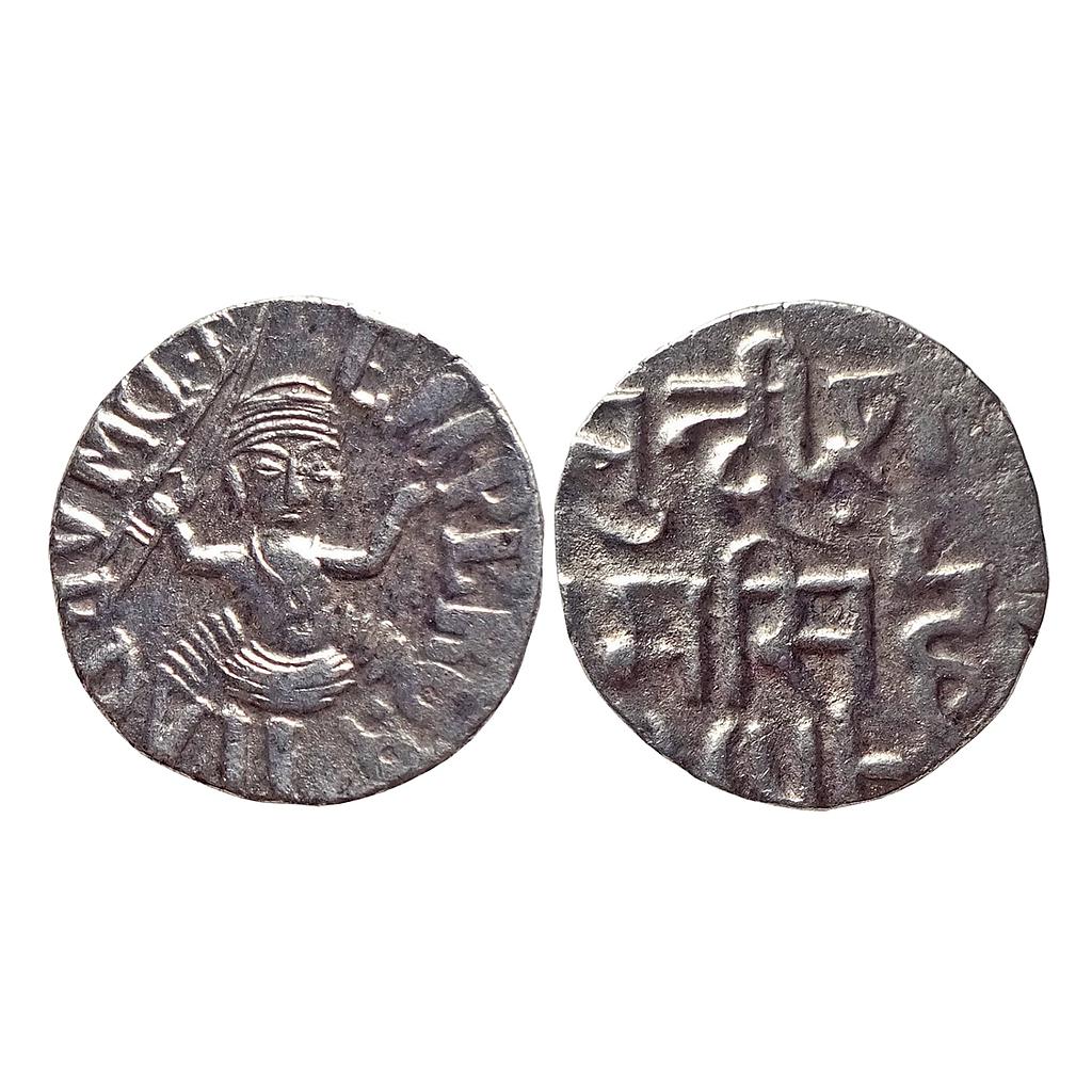 IPS Bundi State Maharaja Raghubir Singh Chehra Shahi front facing half-bust Silver Rupee