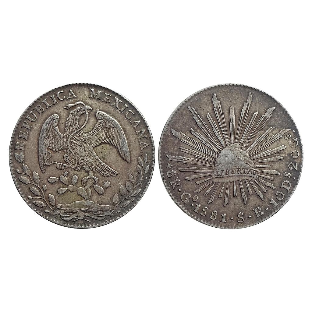 Mexico, Federal Republic, 1881 AD, Silver (.903) 8 Reales