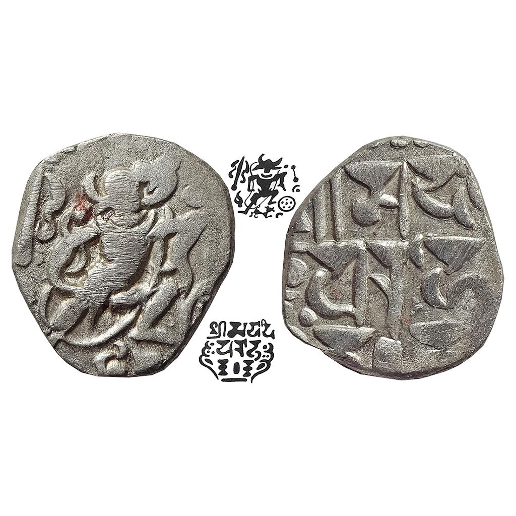 Successors of Bhoja Gurjara Pratihara, Bhoja I, Silver Adivaraha drachm (Dramma)