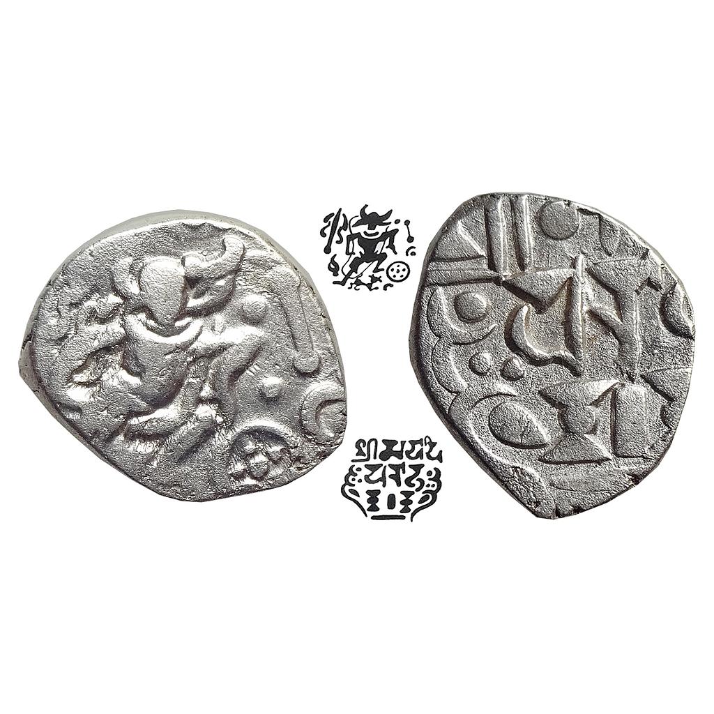 Successors of Bhoja Gurjara Pratihara Bhoja I Silver Adivaraha drachm (Dramma)