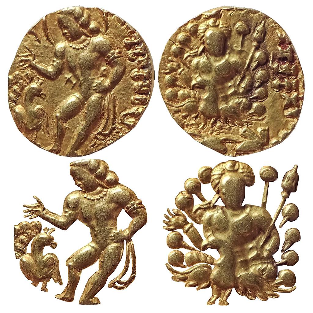 Ancient, Guptas, Kumaragupta I, &quot;Kartikeya type&quot; Gold Dinar