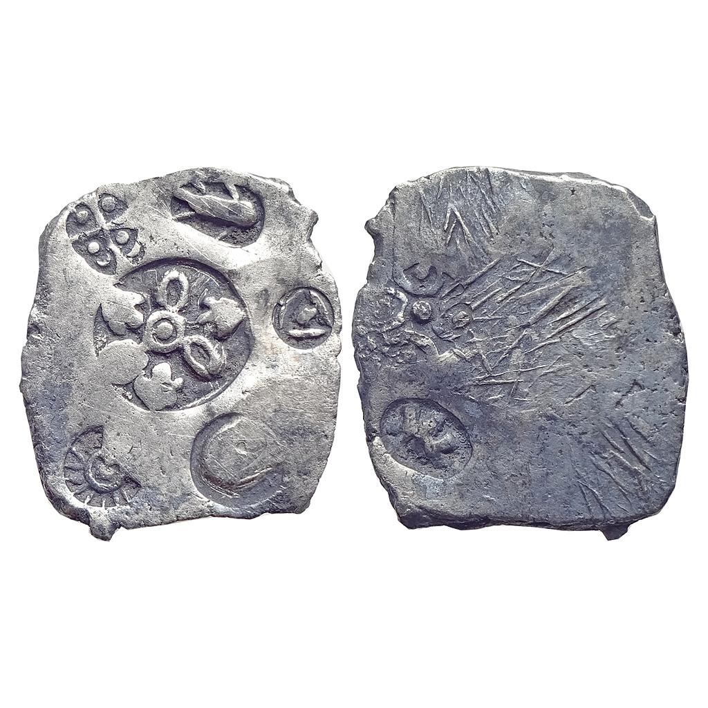 Ancient, Punch Marked Coinage from lower Middle Ganga Valley, Magadha Mahajanapada, Series 0,   Silver Vimshatika Standard