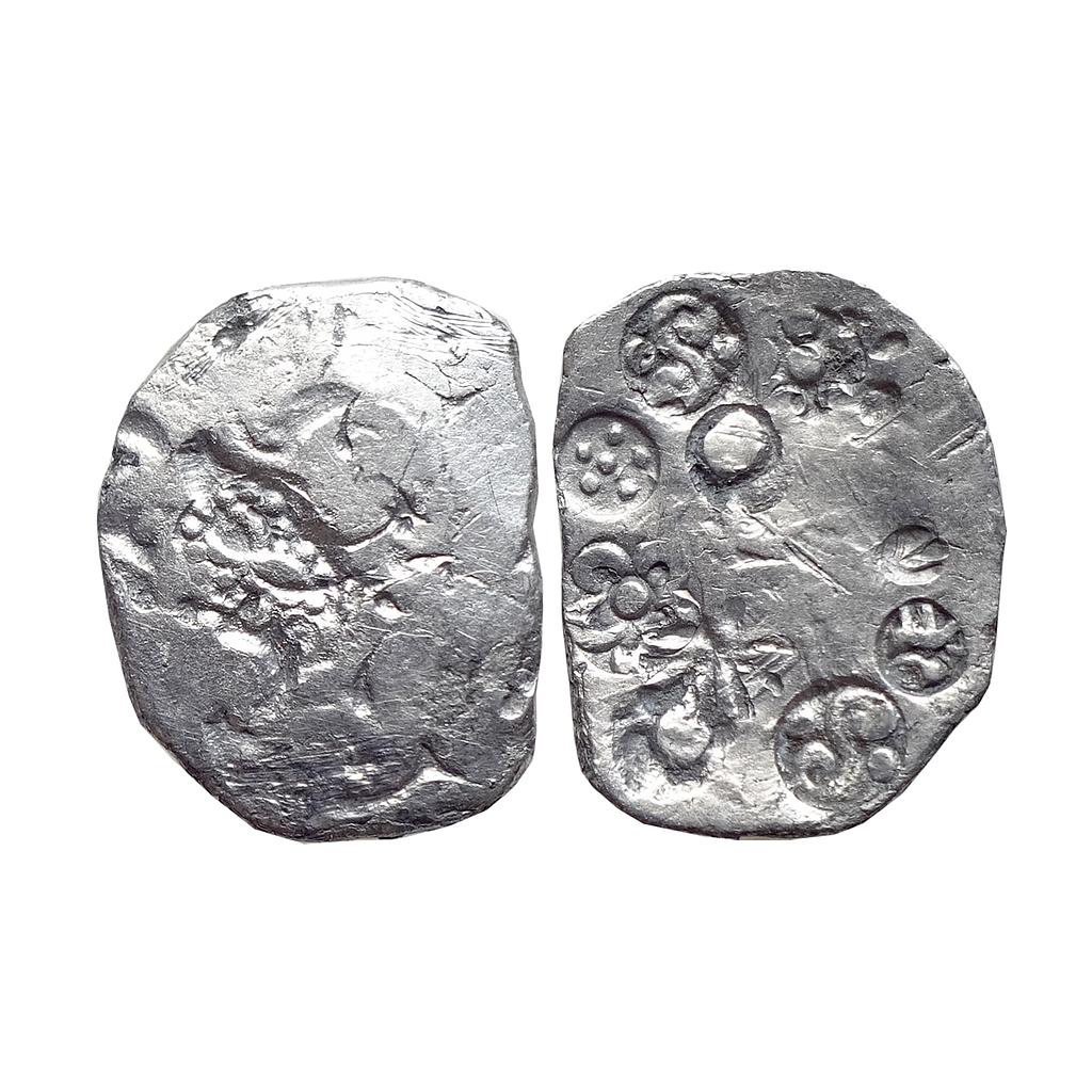 Ancient, Punch Marked Coinage from Middle Ganga Valley, Kosala Mahajanapada, Silver Vimshatika Standard