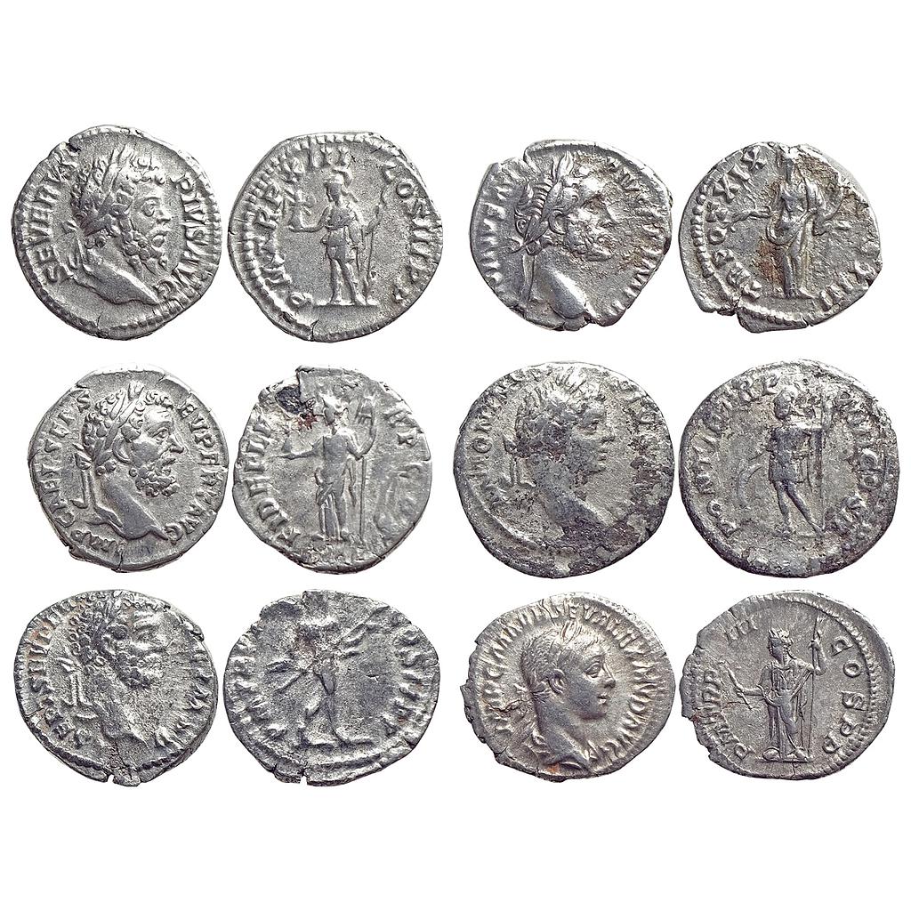 Ancient Roman Empire A Set of six Different Silver Denarius of Different Rulers