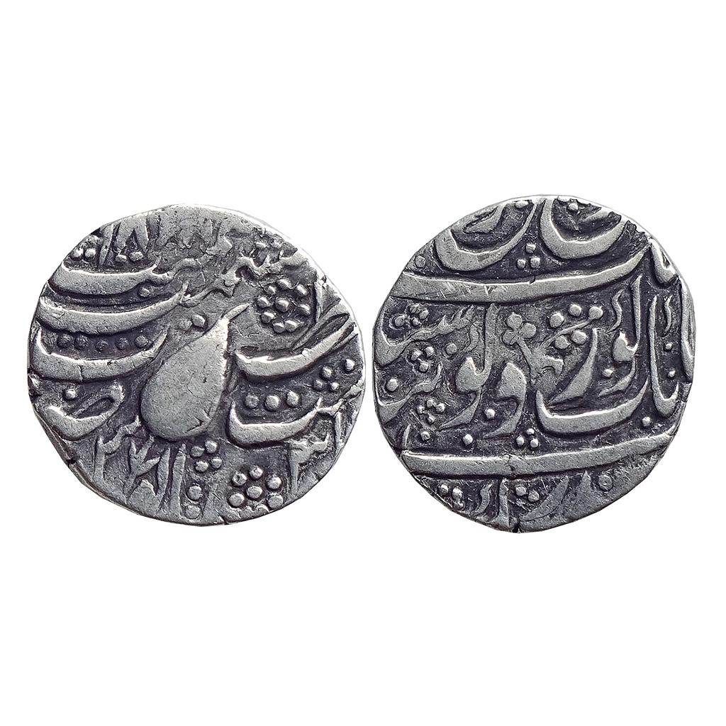 IK, Sikh Empire, Diwan Moti Ram as Governor (2nd Governor ship), VS 1878, Khitta Kashmir Mint, 'Gobind Shahi' couplet, Silver Rupee