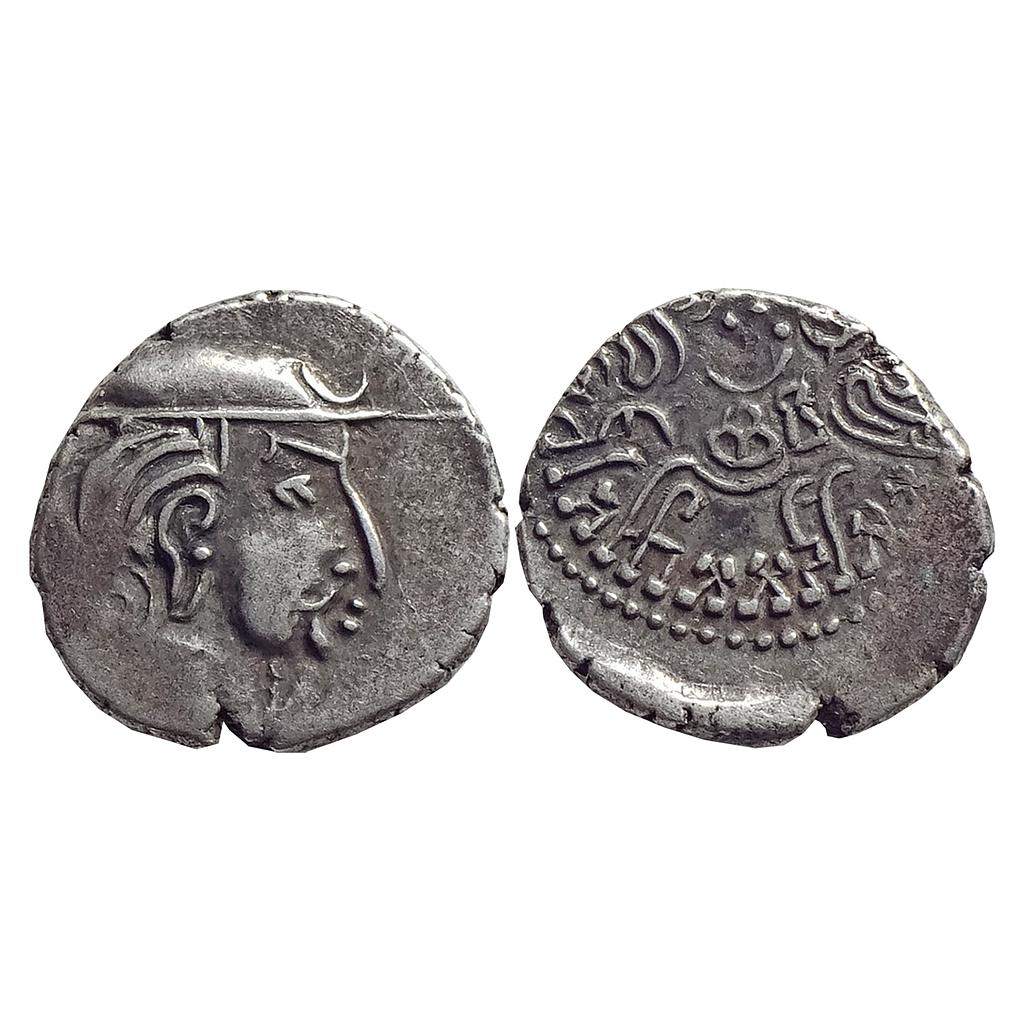 Ancient Western Kshtrapas Kardamaka Dynasty Damasena son of Rudrasimha I Bombay type Silver Dramma