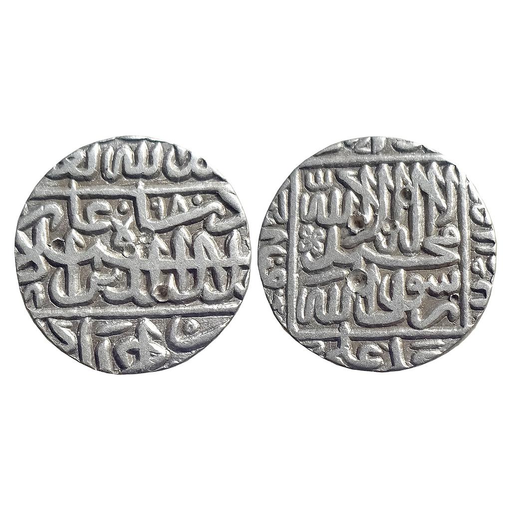 Mughal Akbar Ahmedabad Mint Silver Rupee