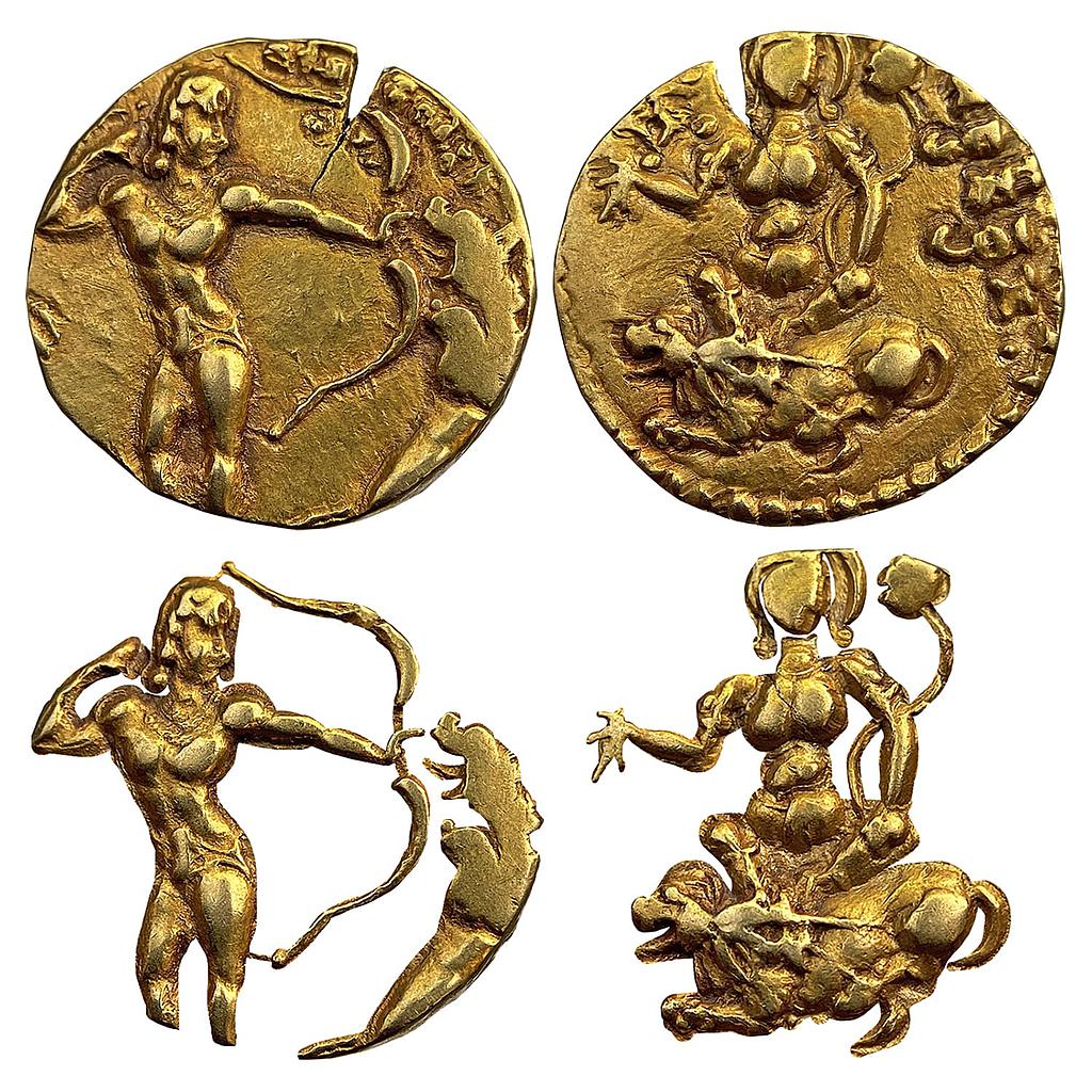Ancient Guptas Chandragupta II Lion Slayer type Gold Dinara