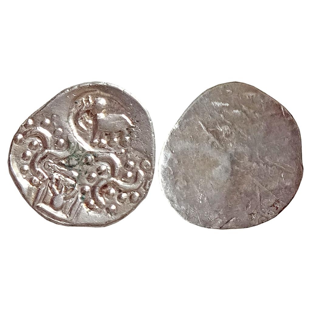 Ancient Punch Marked Coinage Archaic PMC of Upper Tapi Series ABBC type Silver 1/2 Karshapana
