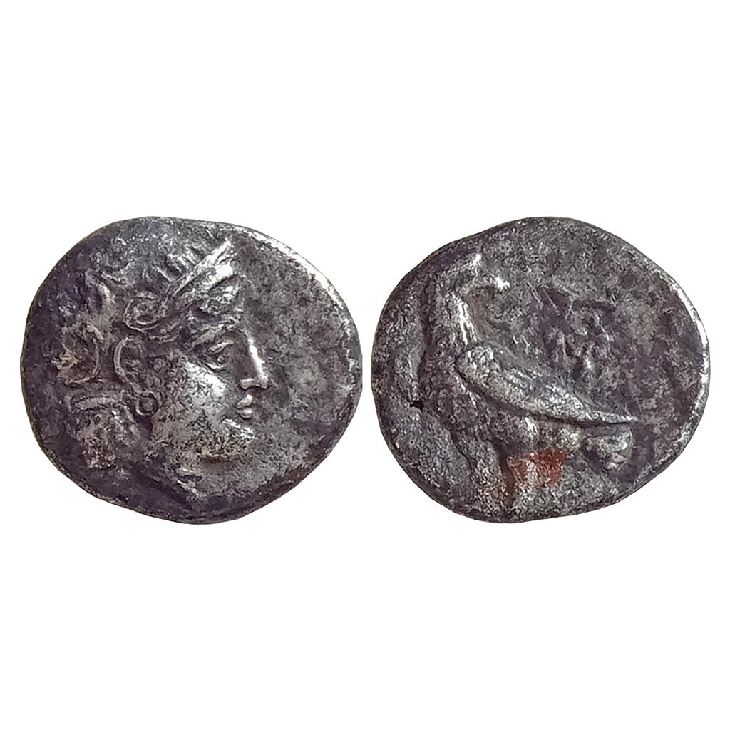 Ancient Greco Bactria Sophytes aka Saubhuti Silver Drachm