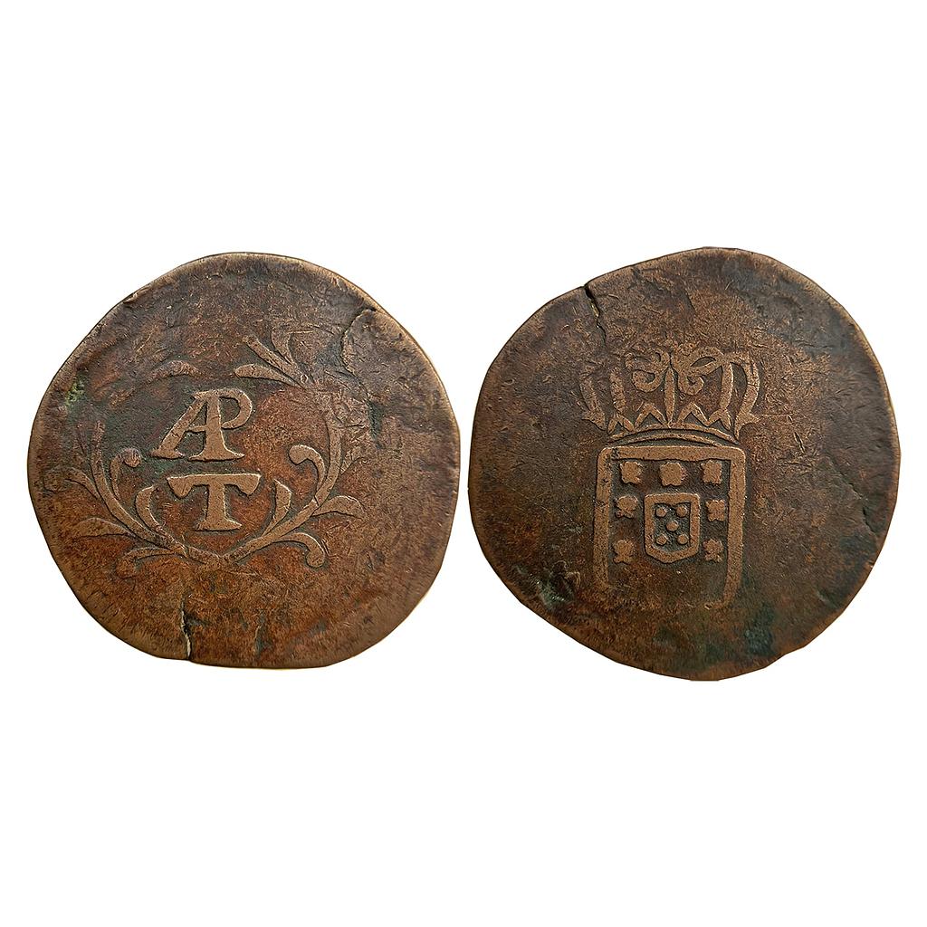 Indo Portuguese Goa Miguel ND Copper Tanga 60 Reis