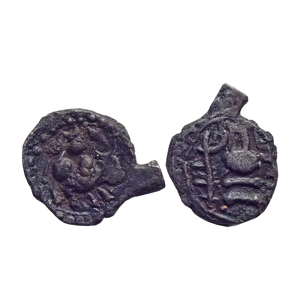 Ancient Post-Vakataka Khandesh Region Local Ruler issue Cast Copper base Alloy