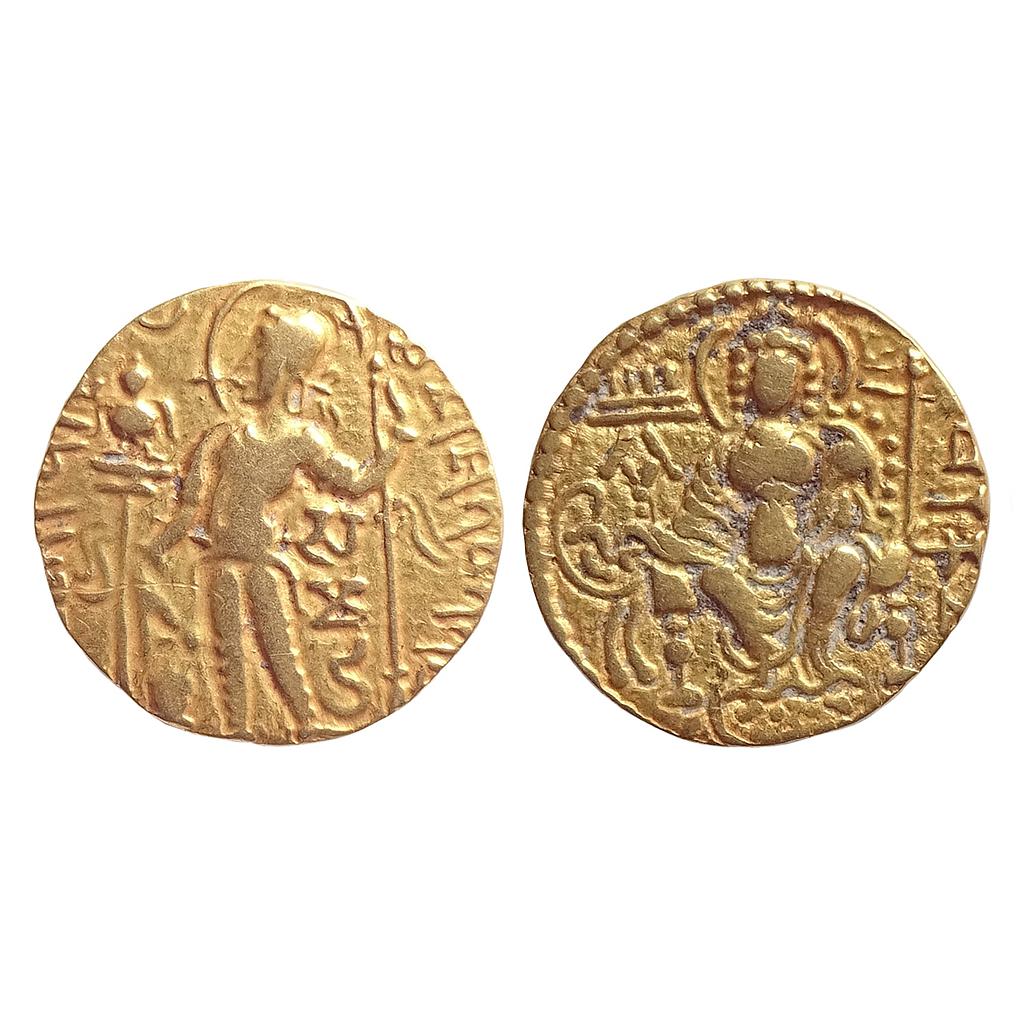 Ancient Gupta Empire Samudra Gupta I Gold Dinar of Standard Type